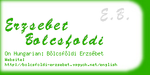 erzsebet bolcsfoldi business card