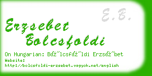 erzsebet bolcsfoldi business card